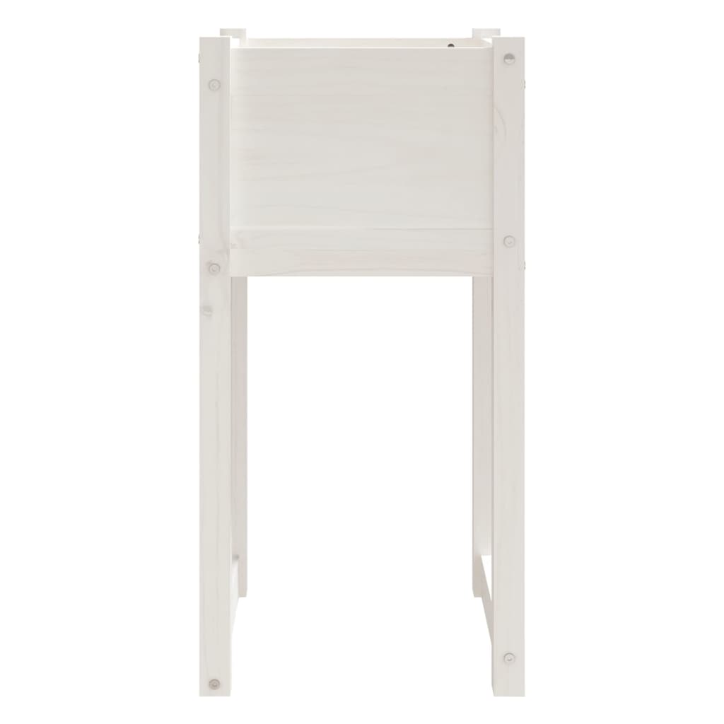 Vaso/floreira 40x40x81 cm pinho maciço branco