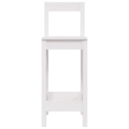 Cadeiras de bar 2 pcs 40x41,5x112 cm pinho maciço branco