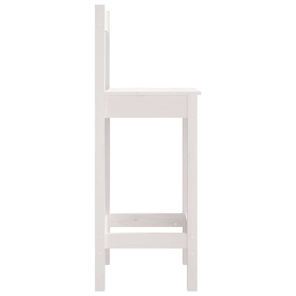 Cadeiras de bar 2 pcs 40x41,5x112 cm pinho maciço branco