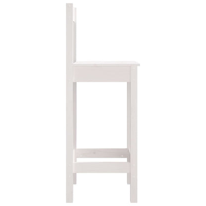 Cadeiras de bar 2 pcs 40x41,5x112 cm pinho maciço branco