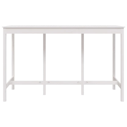 Mesa de bar 180x80x110 cm madeira de pinho maciça branco