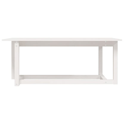 Mesa de centro 110x55x45 cm madeira de pinho maciça branco