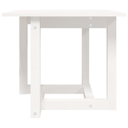 Mesa de centro 50x50x45 cm pinho maciço branco