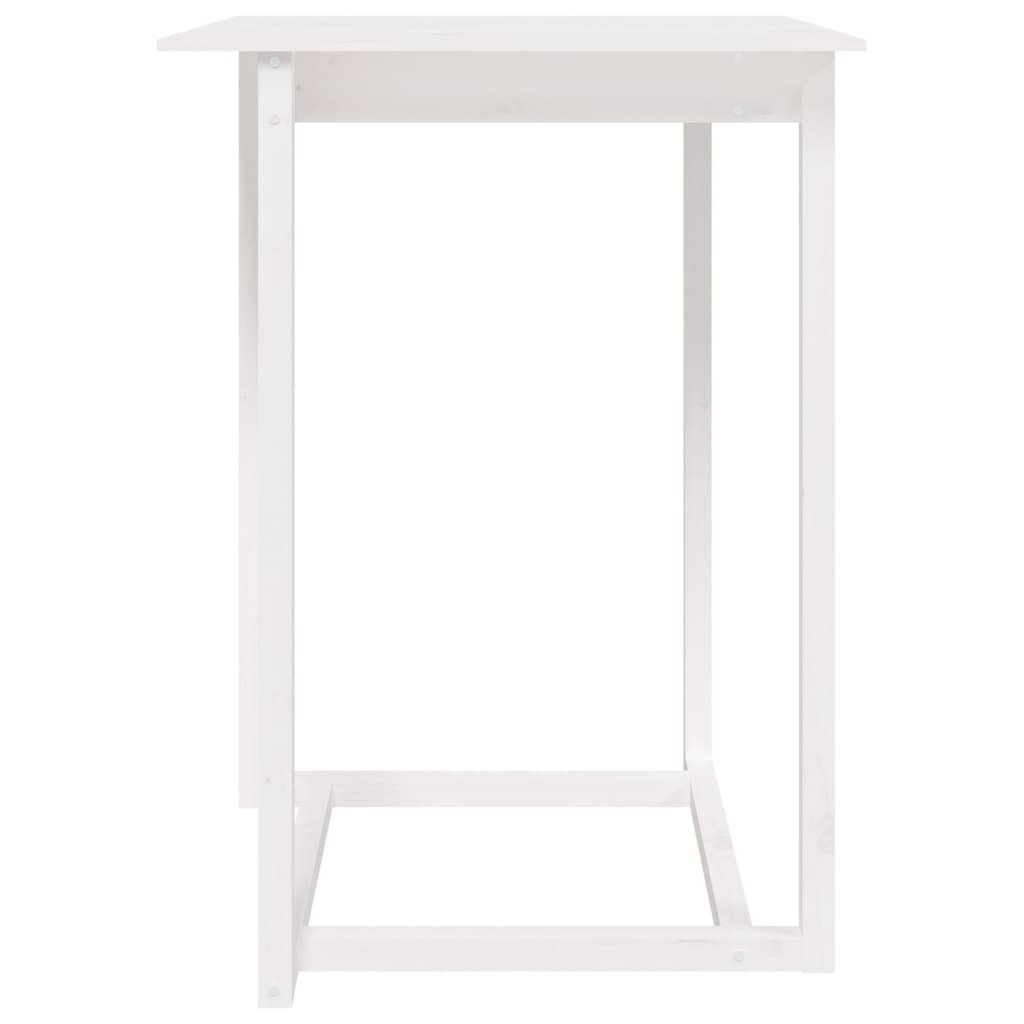 Mesa de bar 80x80x110 cm madeira de pinho maciça branco