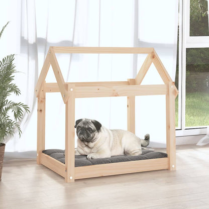 Cama para cães 71x55x70 cm madeira de pinho maciça