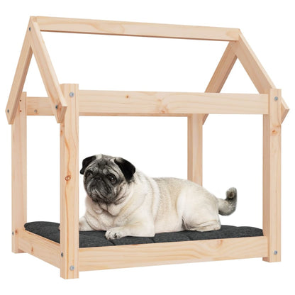 Cama para cães 71x55x70 cm madeira de pinho maciça