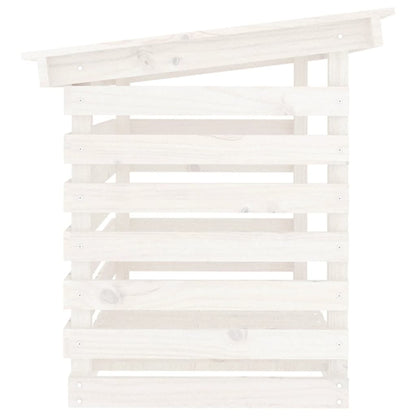 Suporte para lenha 108x73x79 cm pinho maciço branco