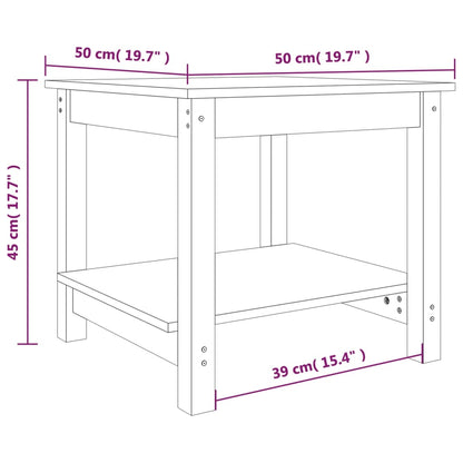 Mesa de centro 50x50x45 cm pinho maciço