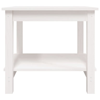 Mesa de centro 50x50x45 cm pinho maciço branco