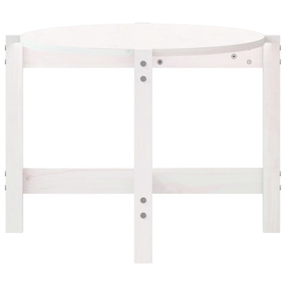 Mesa de centro 118x63x45 cm madeira de pinho maciça branco