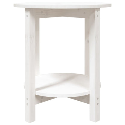 Mesa de centro Ø 55x60 cm madeira de pinho maciça branco