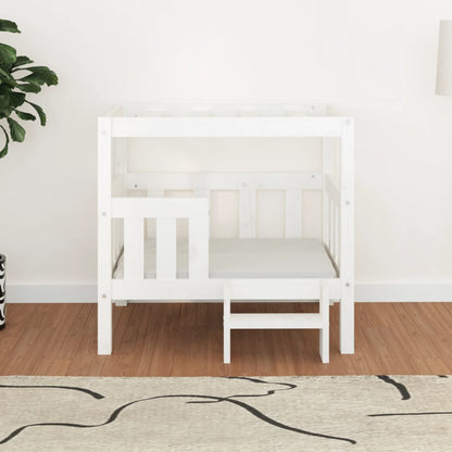 Cama para cães 75,5x63,5x70 cm madeira de pinho maciça branco