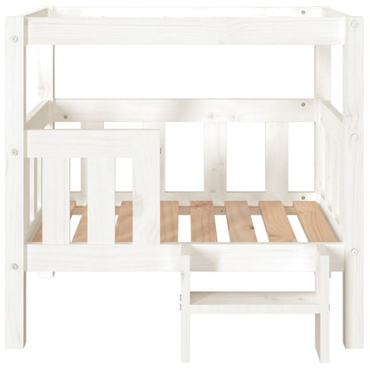 Cama para cães 75,5x63,5x70 cm madeira de pinho maciça branco