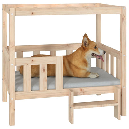 Cama para cães 95,5x73,5x90 cm madeira de pinho maciça