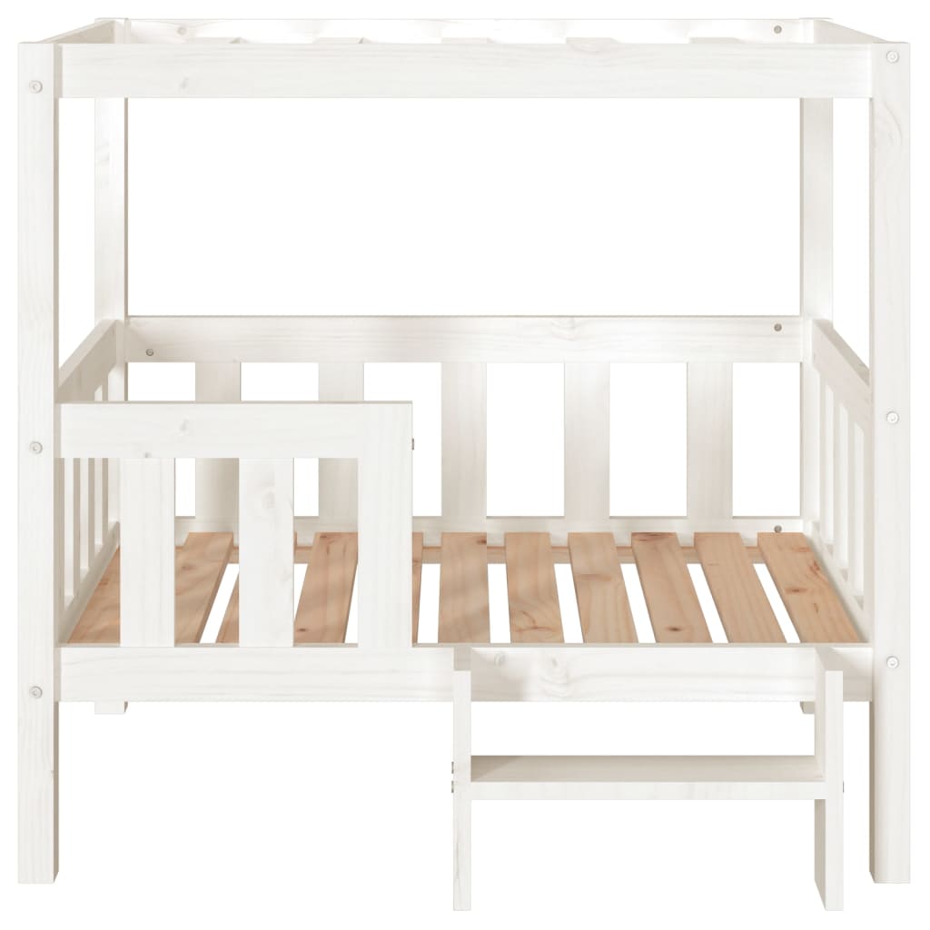 vidaXL Cama para cães 95,5x73,5x90 cm madeira de pinho maciça branco