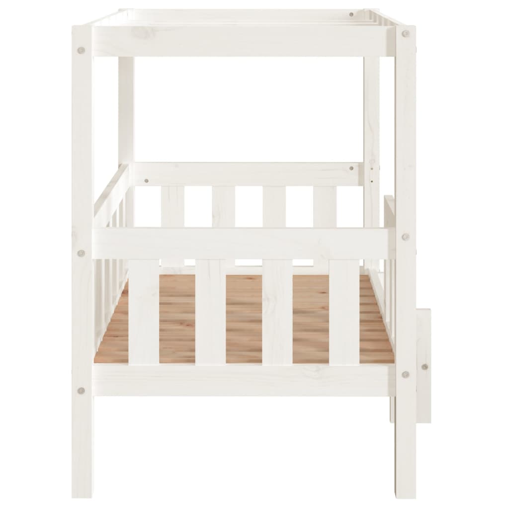 vidaXL Cama para cães 95,5x73,5x90 cm madeira de pinho maciça branco