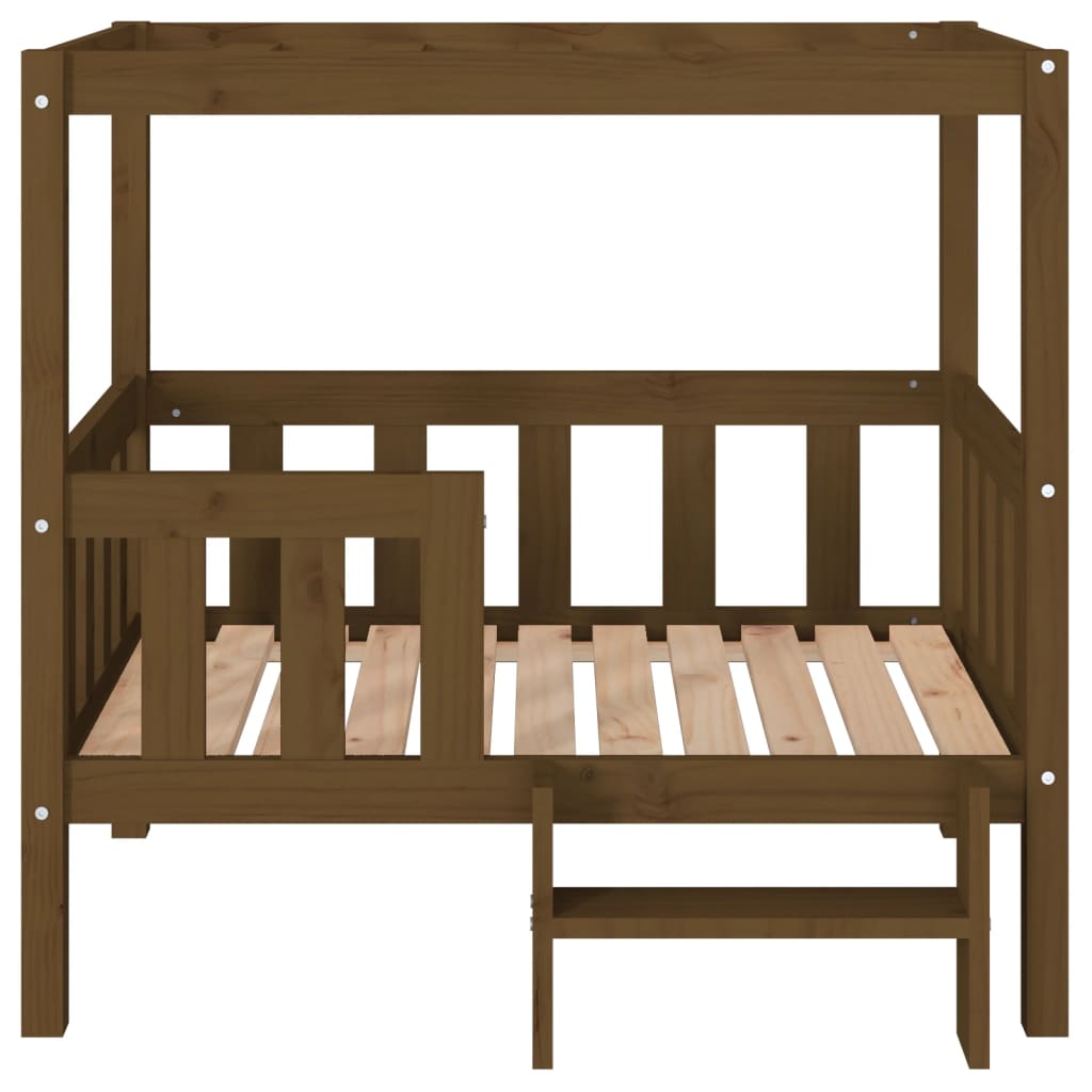 vidaXL Cama para cães 95,5x73,5x90 cm pinho maciço castanho mel