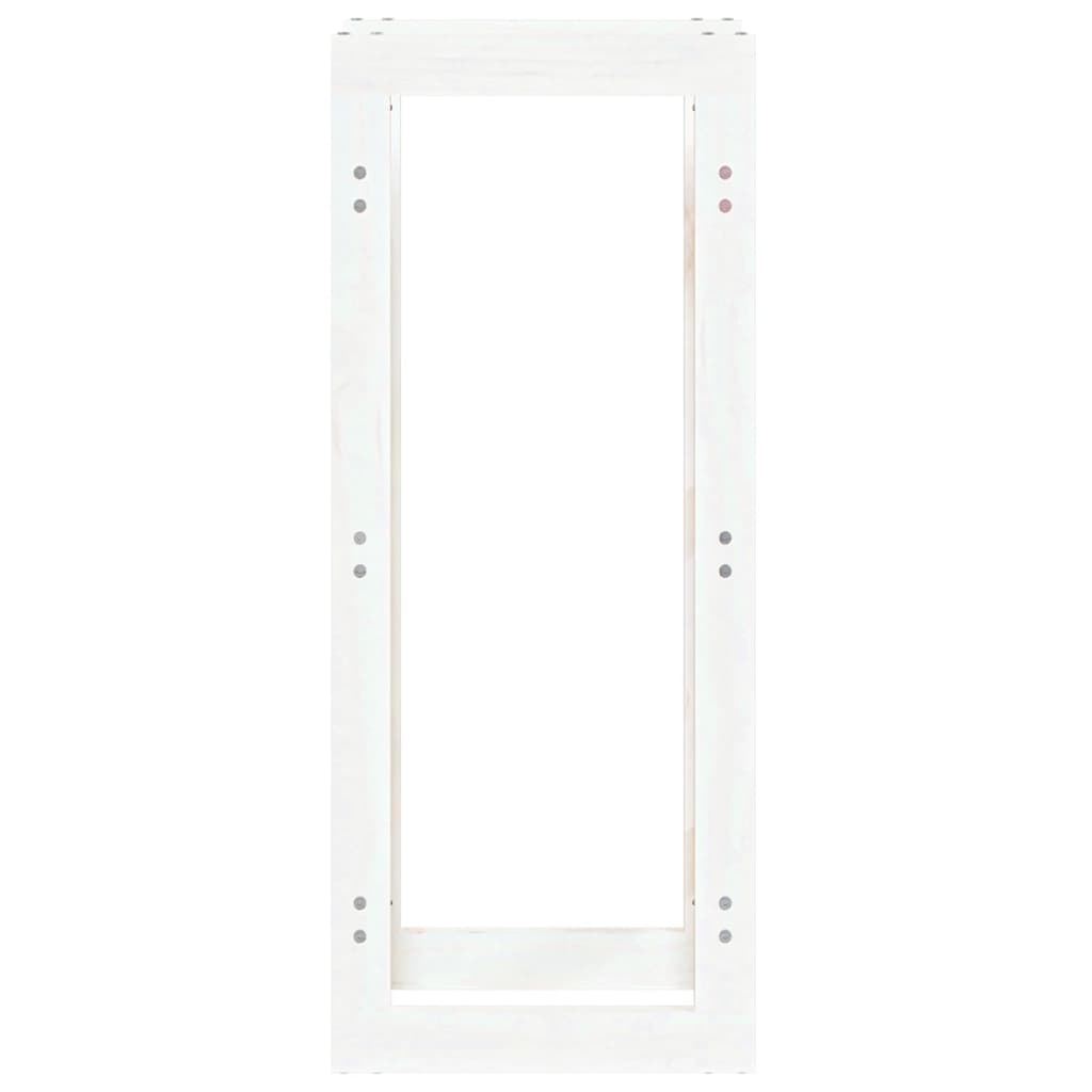 Suporte para lenha 41x25x100 cm pinho maciço branco