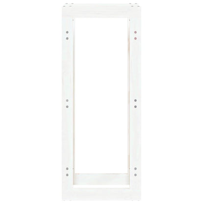 Suporte para lenha 41x25x100 cm pinho maciço branco