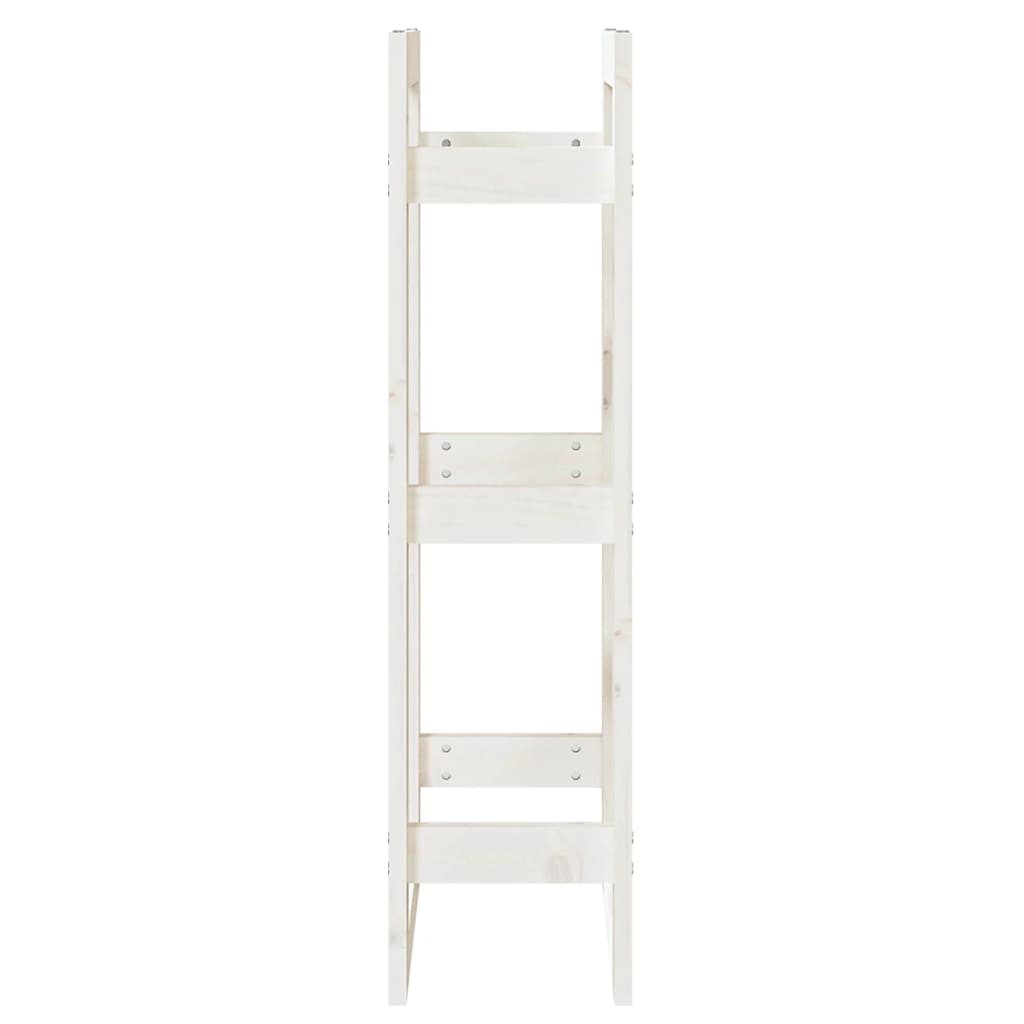 Suporte para lenha 41x25x100 cm pinho maciço branco