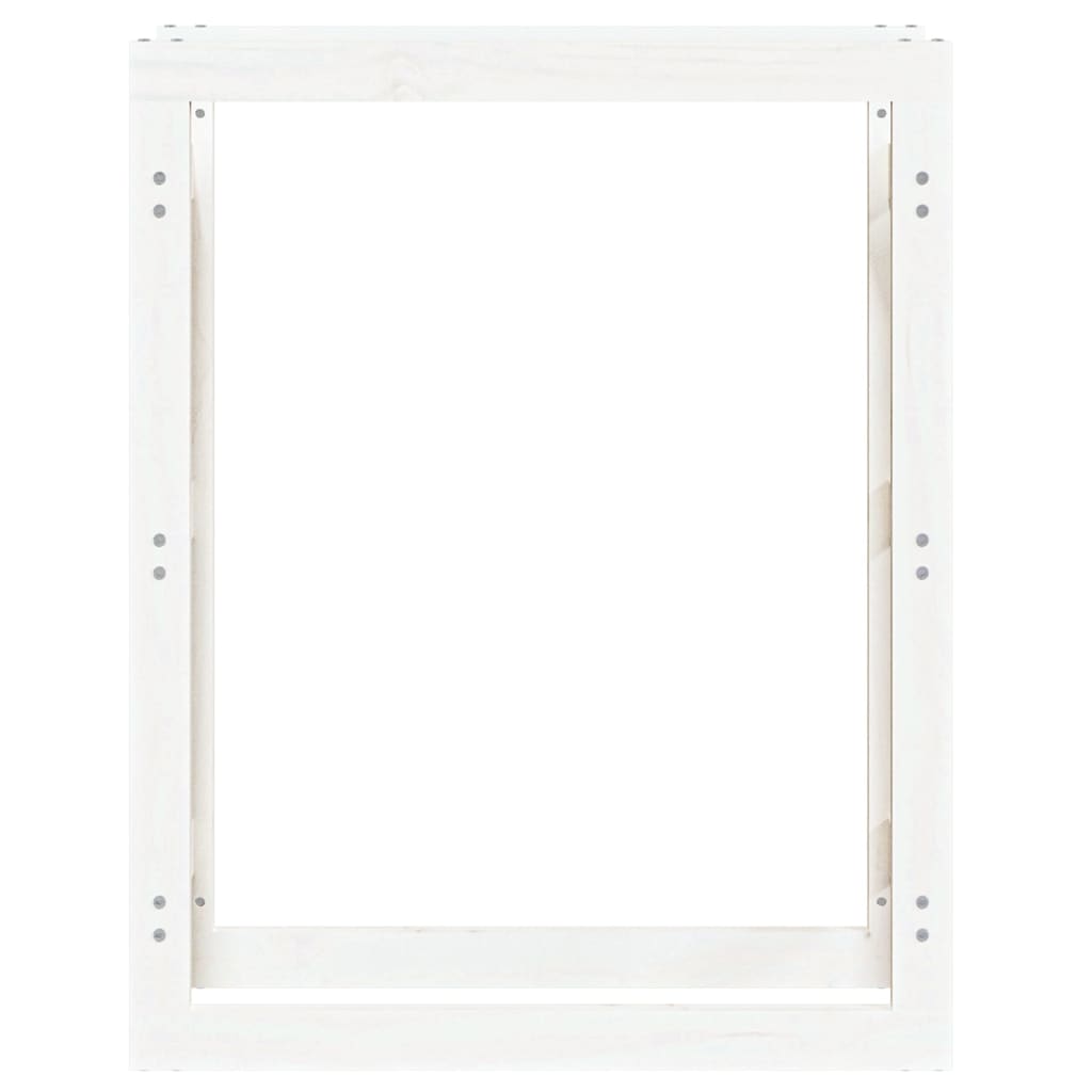 Suporte para lenha 80x25x100 cm pinho maciço branco