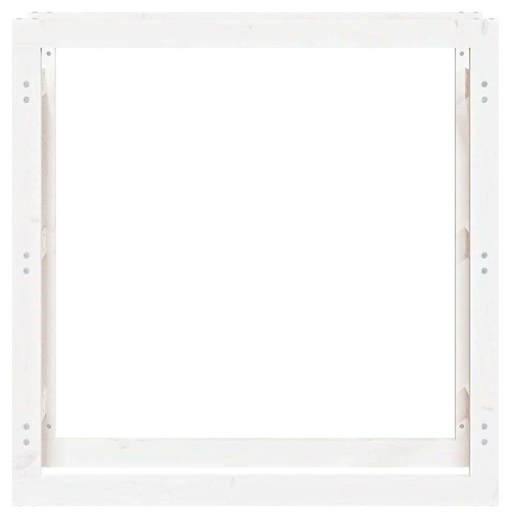 Suporte para lenha 100x25x100 cm pinho maciço branco