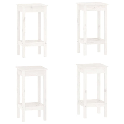 5 pcs conjunto de bar pinho maciço branco