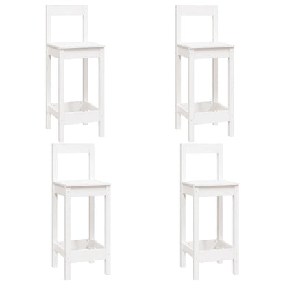 5 pcs conjunto de bar pinho maciço branco