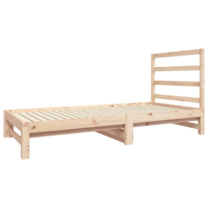 Estrutura sofá-cama de puxar 2x(90x190) cm pinho maciço