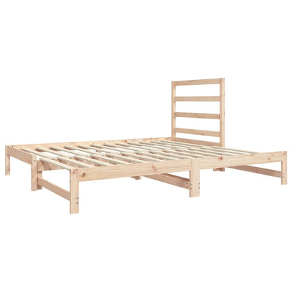 Estrutura sofá-cama de puxar 2x(90x190) cm pinho maciço