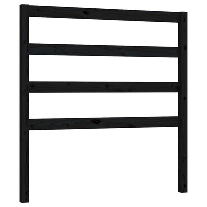 Estrutura sofá-cama de puxar 2x(90x190) cm pinho maciço preto