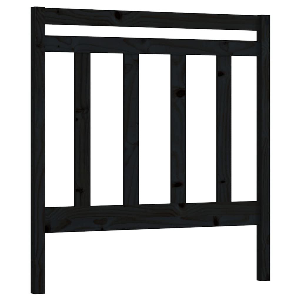 Estrutura sofá-cama de puxar 2x(90x190) cm pinho maciço preto