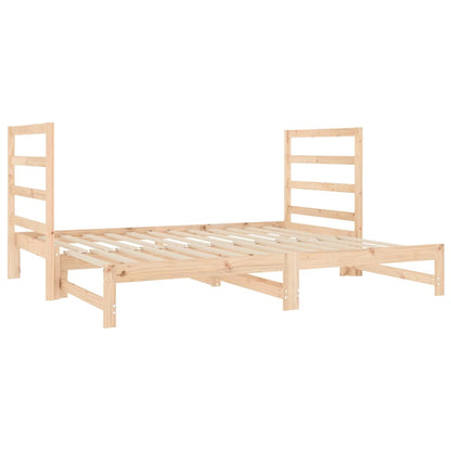 Estrutura sofá-cama de puxar 2x(90x190) cm pinho maciço