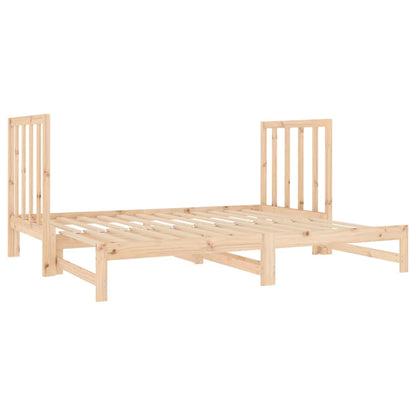 Estrutura sofá-cama de puxar 2x(90x190) cm pinho maciço