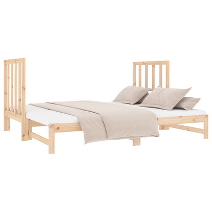 Estrutura sofá-cama de puxar 2x(90x190) cm pinho maciço