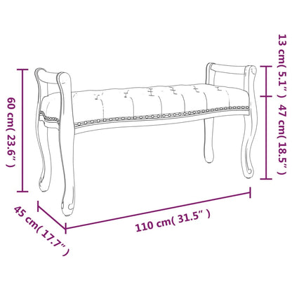 Banco 110x45x60 cm linho bege