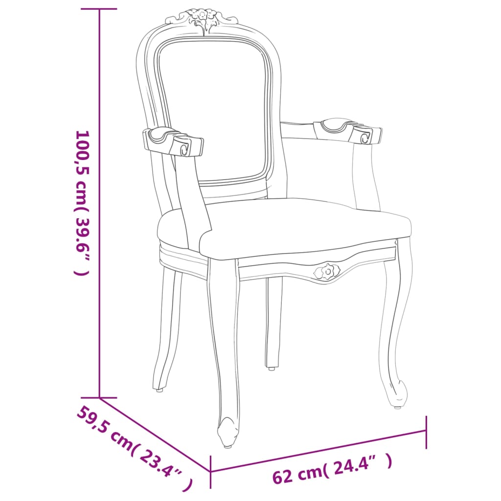 Cadeira de jantar 62x59,5x100,5 cm linho bege