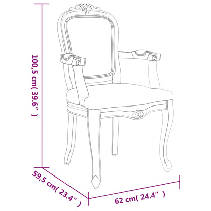 Cadeira de jantar 62x59,5x100,5 cm tecido cinzento-escuro