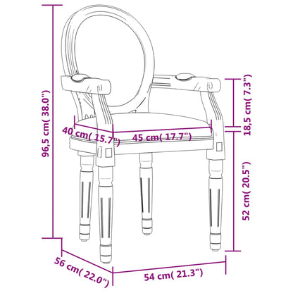 Cadeira de jantar 54x56x96,5 cm tecido cinzento-escuro