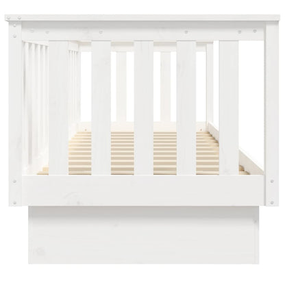 Sofá-cama 75x190 cm madeira de pinho maciça branco