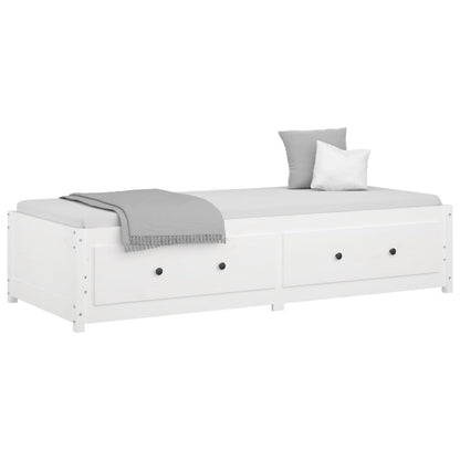 Sofá-cama 90 x 200 cm madeira de pinho maciça branco