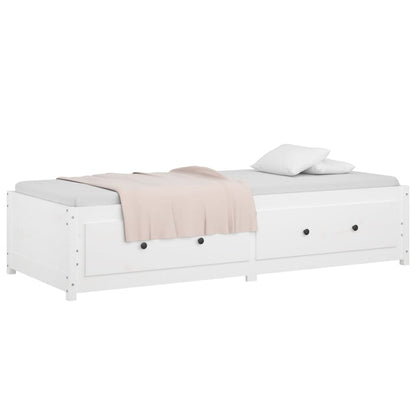 Sofá-cama 90 x 200 cm madeira de pinho maciça branco