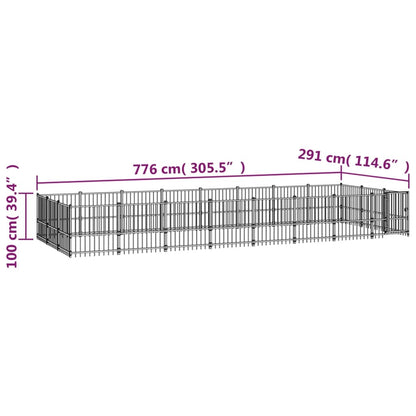 Canil de exterior 22,58 m² aço