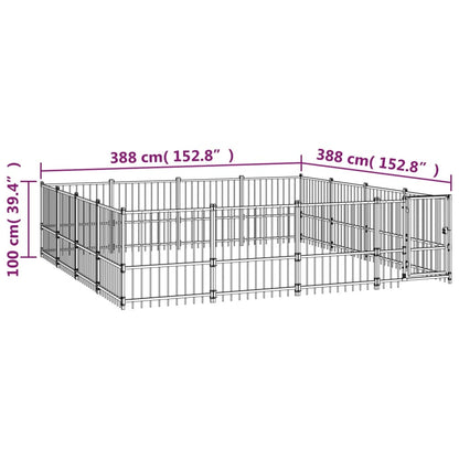 Canil de exterior 15,05 m² aço