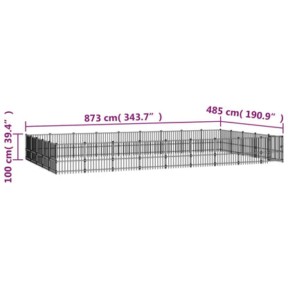 Canil de exterior 42,34 m² aço