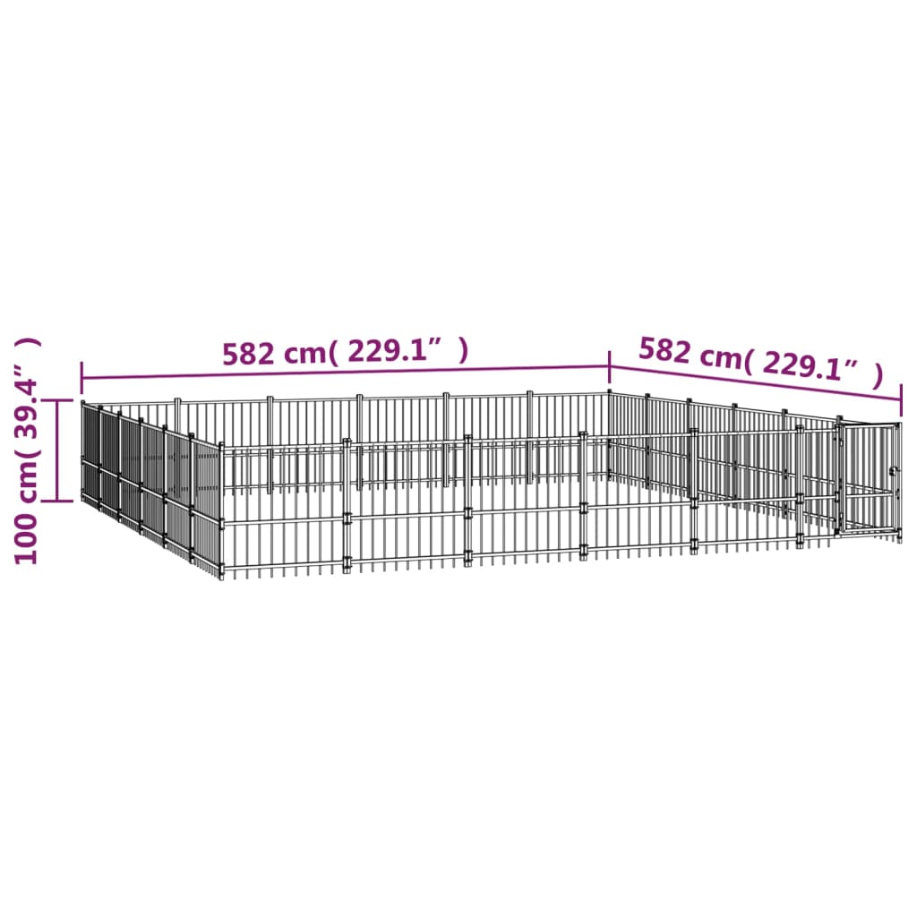 Canil de exterior 33,87 m² aço