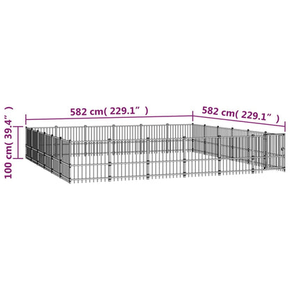 Canil de exterior 33,87 m² aço