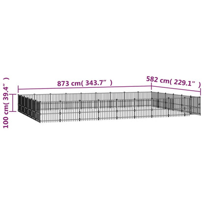 Canil de exterior 50,81 m² aço