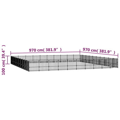 Canil de exterior 94,09 m² aço