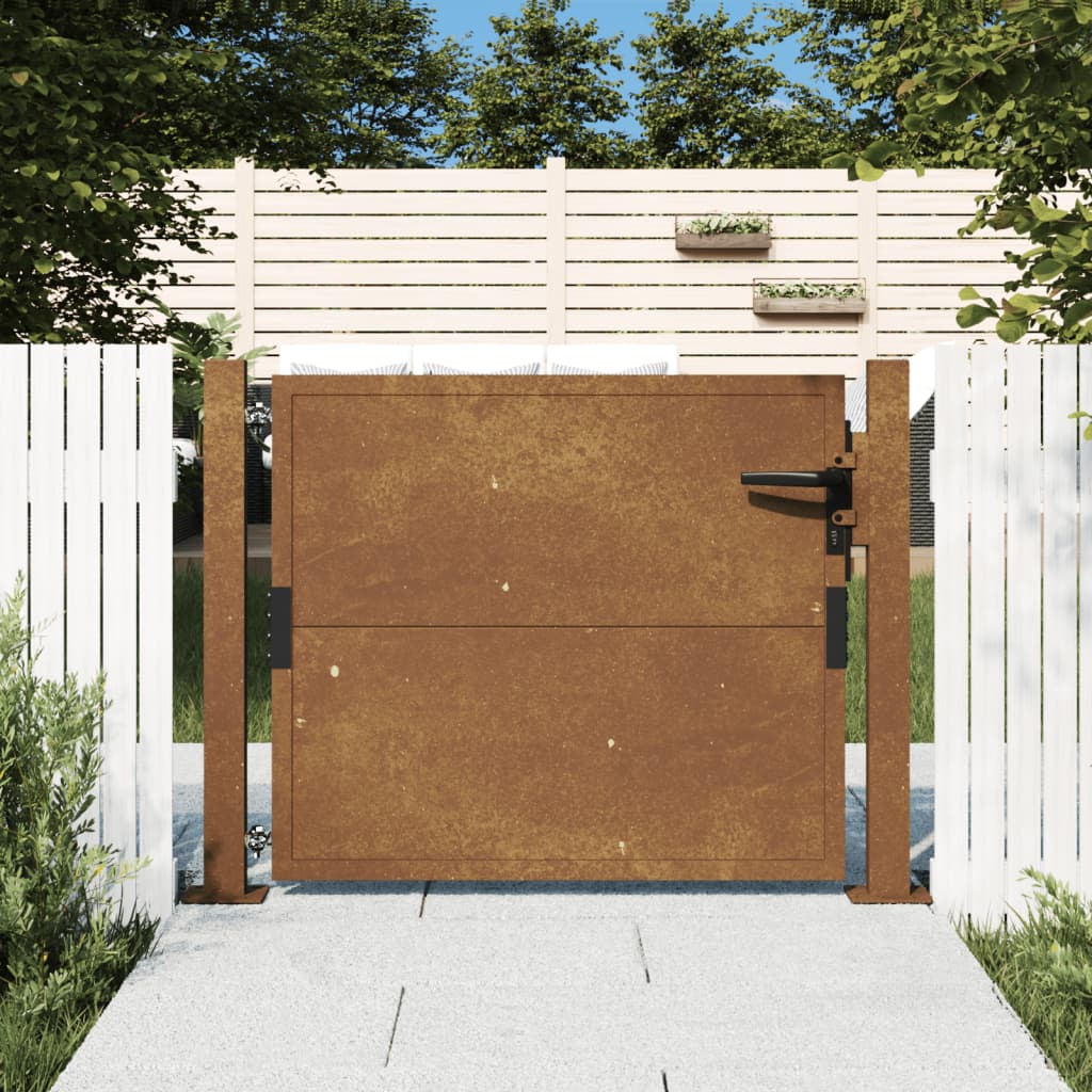 Portão de jardim 105x105 cm aço corten